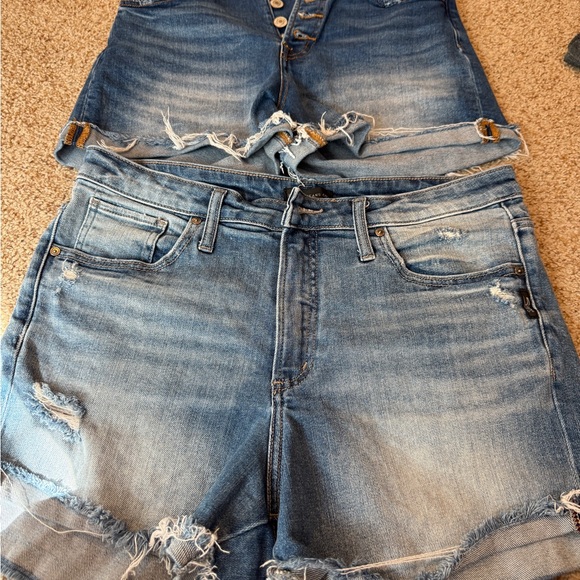 Silver Jeans Womens Blue Distressed Jean Shorts - 30 - Picture 1 of 6
